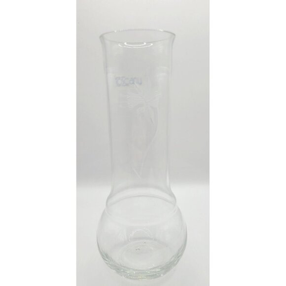 Vintage Toscany Etched Frosted Lily Glass Vase Hand Made In Romania 8" Floral - Picture 5 of 9